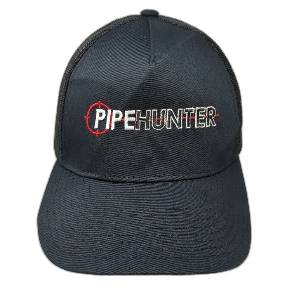 Pit Bull Pipehunter Black Trucker Hat One Size Snapback Mesh Back Embroidered